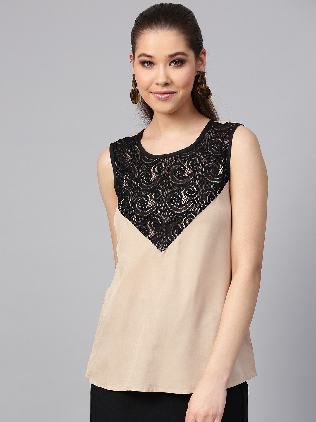 

STREET 9 Women Beige Solid Top
