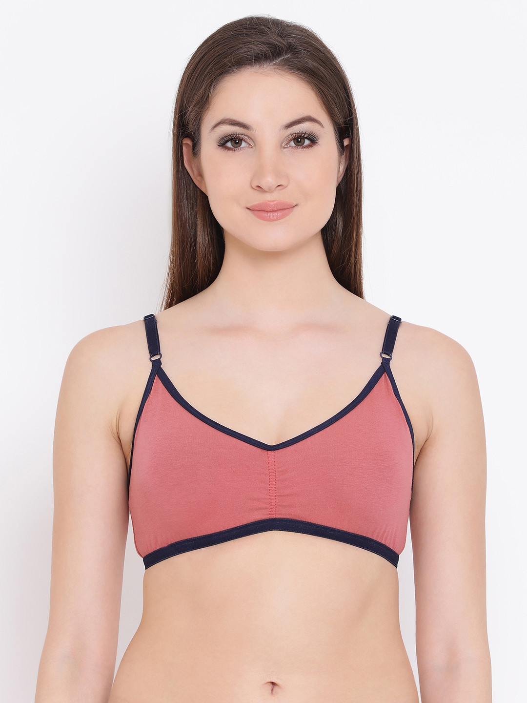 

Clovia Cotton Padded Non-Wired Teen Bra, Pink
