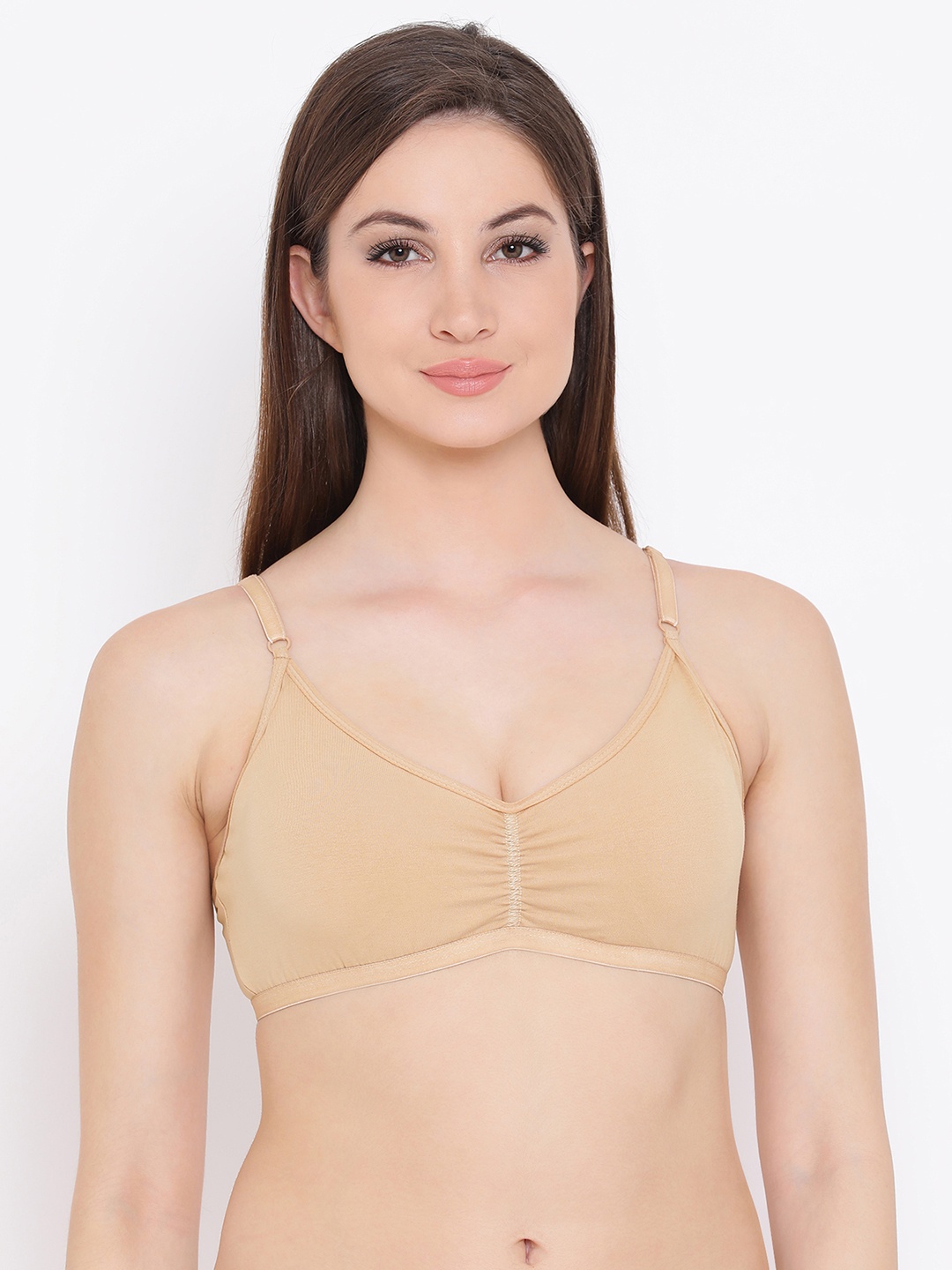

Clovia Cotton Padded Non-Wired Teen Bra, Beige