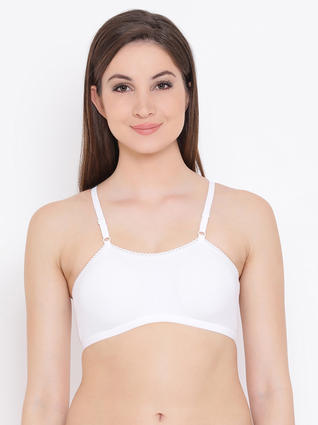 

Clovia Cotton Padded Non-Wired Teenage T-Shirt Bra, White