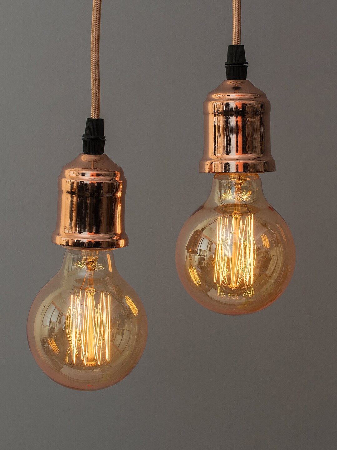 

Homesake Set of 2 Handcrafted Bulb Holder, Copper