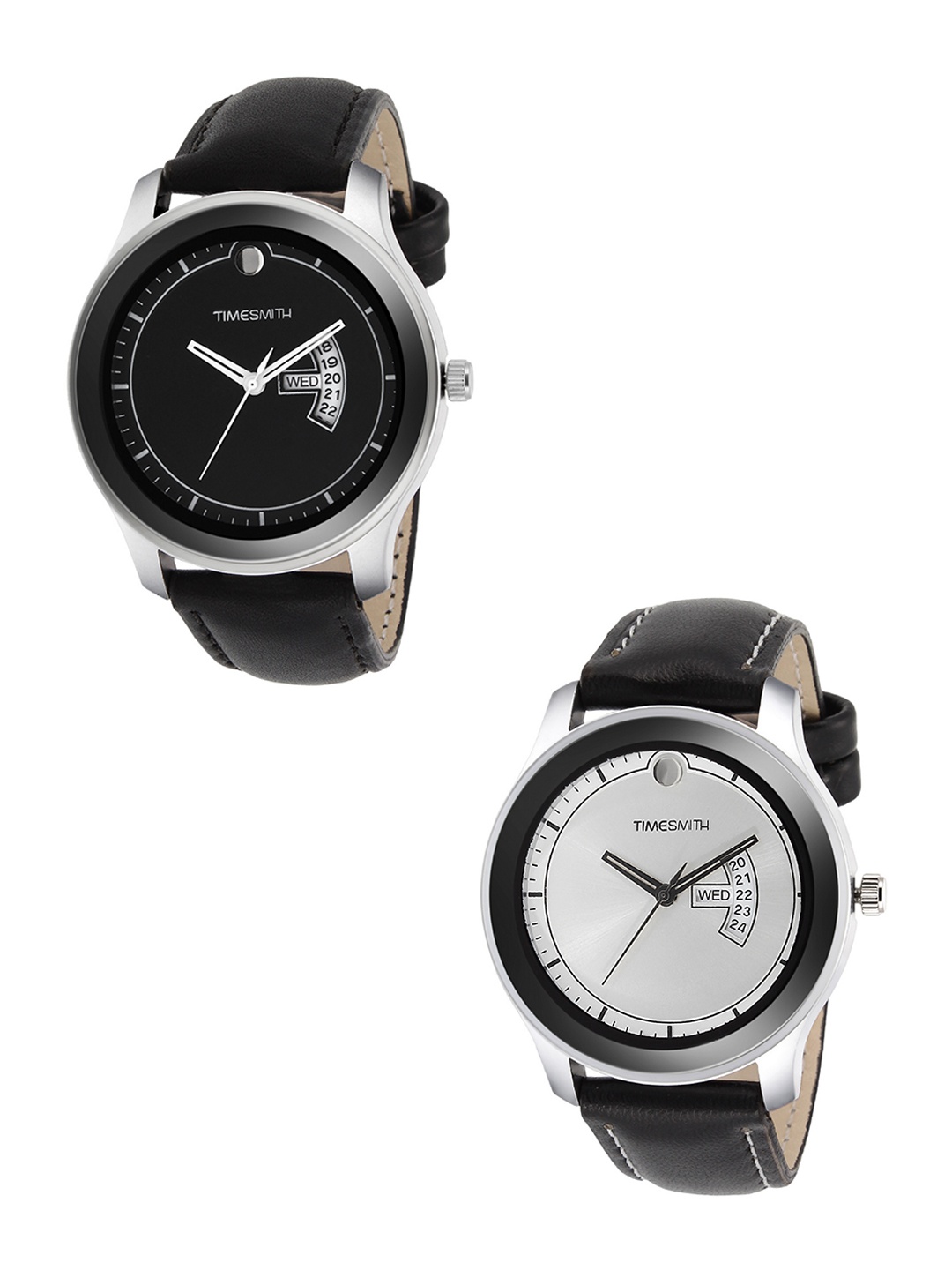 

TIMESMITH Men Set of 2 Analogue Watches TSC-011-012, White