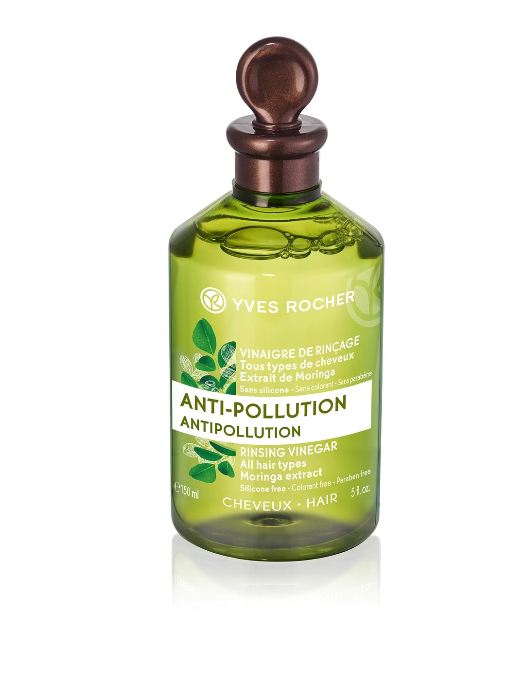 

YVES ROCHER Anti-Pollution Rinsing Sustainable Vinegar 150 ml, Green