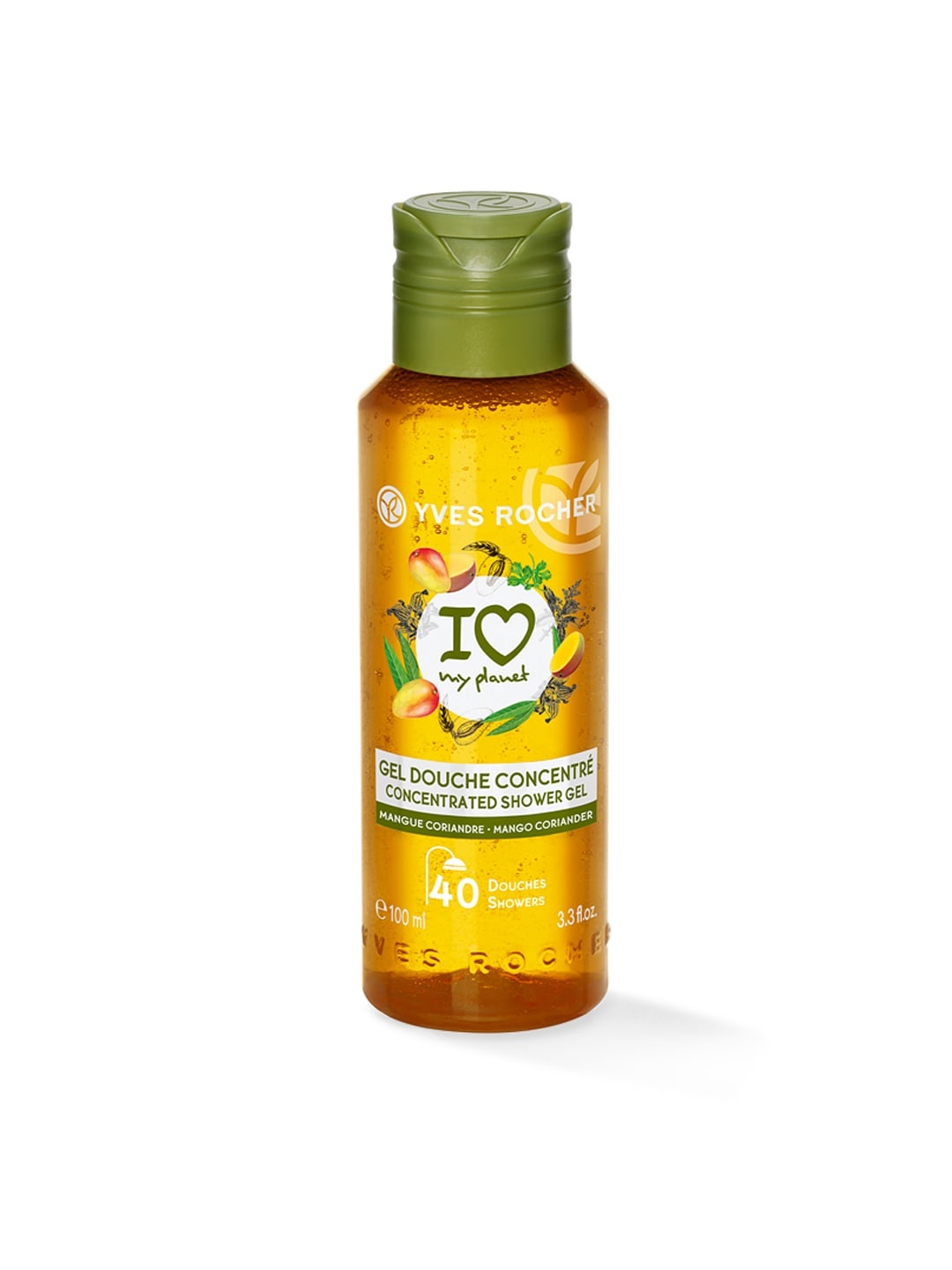 

YVES ROCHER Sustainable Mango Coriander Concentrated Shower Gel 100ml, Coral