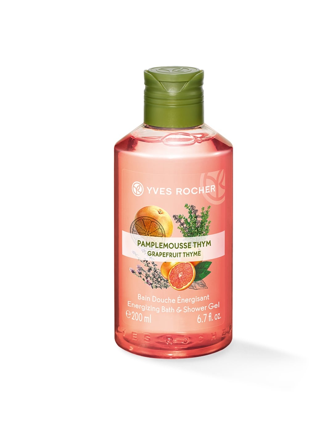 

YVES ROCHER Sustainable Grapefruit Thyme Energizing Bath & Shower Gel 200ml, Red
