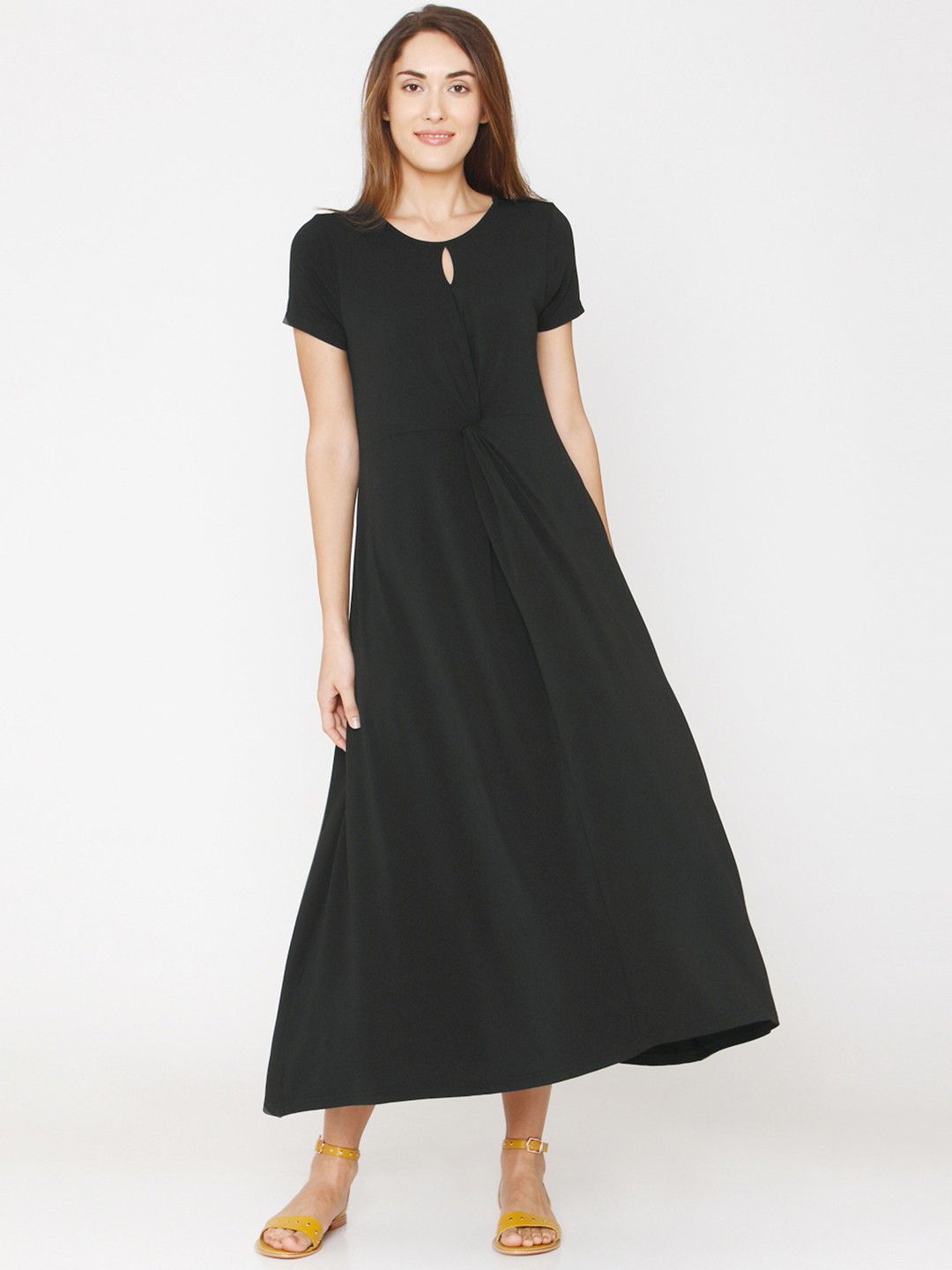 

Vero Moda Women Black Solid Maxi Dress