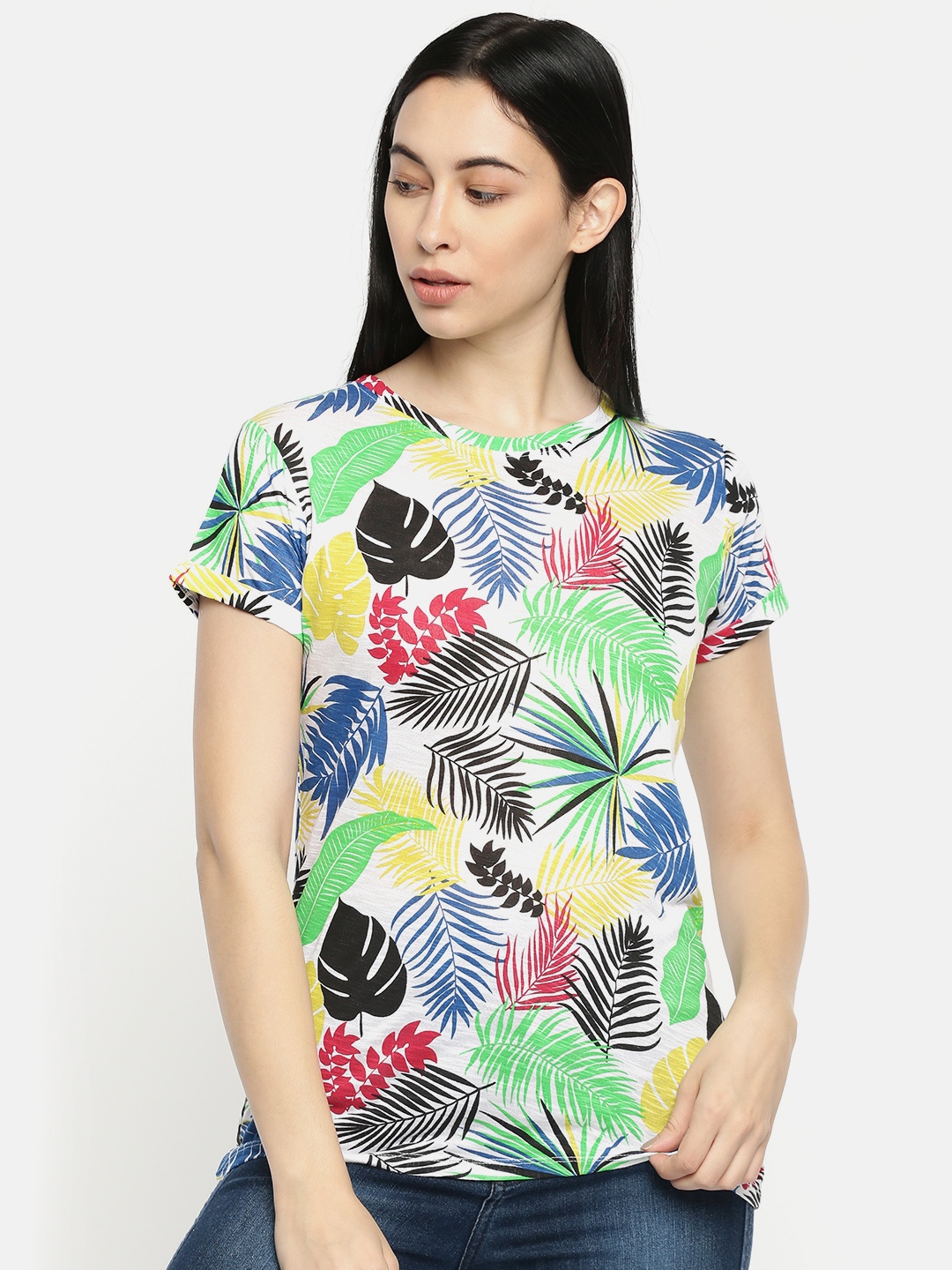 

Pepe Jeans Women Multicoloured Printed Round Neck T-shirt, Multi