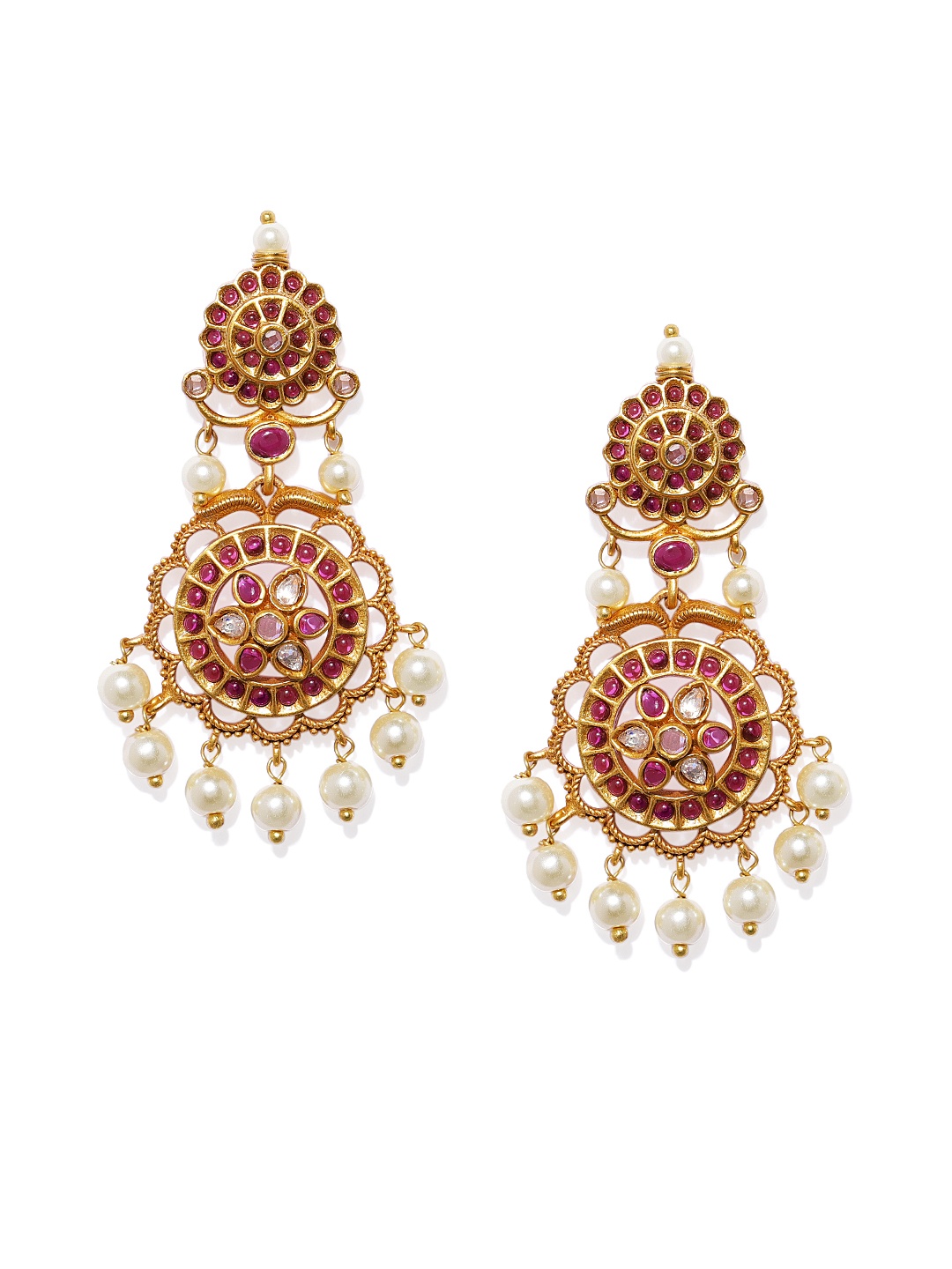 

Peora Gold-Toned Contemporary Drop Earrings
