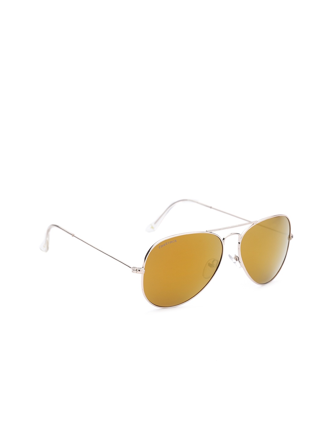 

Fastrack Men Mirrored Aviator Sunglasses NBM165YL7, Brown