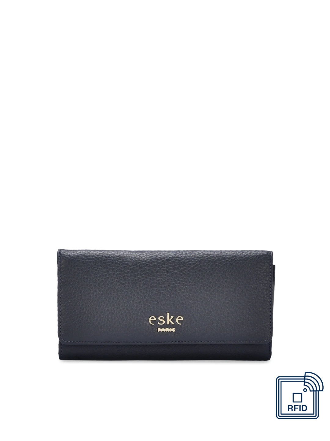 

Eske Women Navy Blue Solid Two Fold Wallet