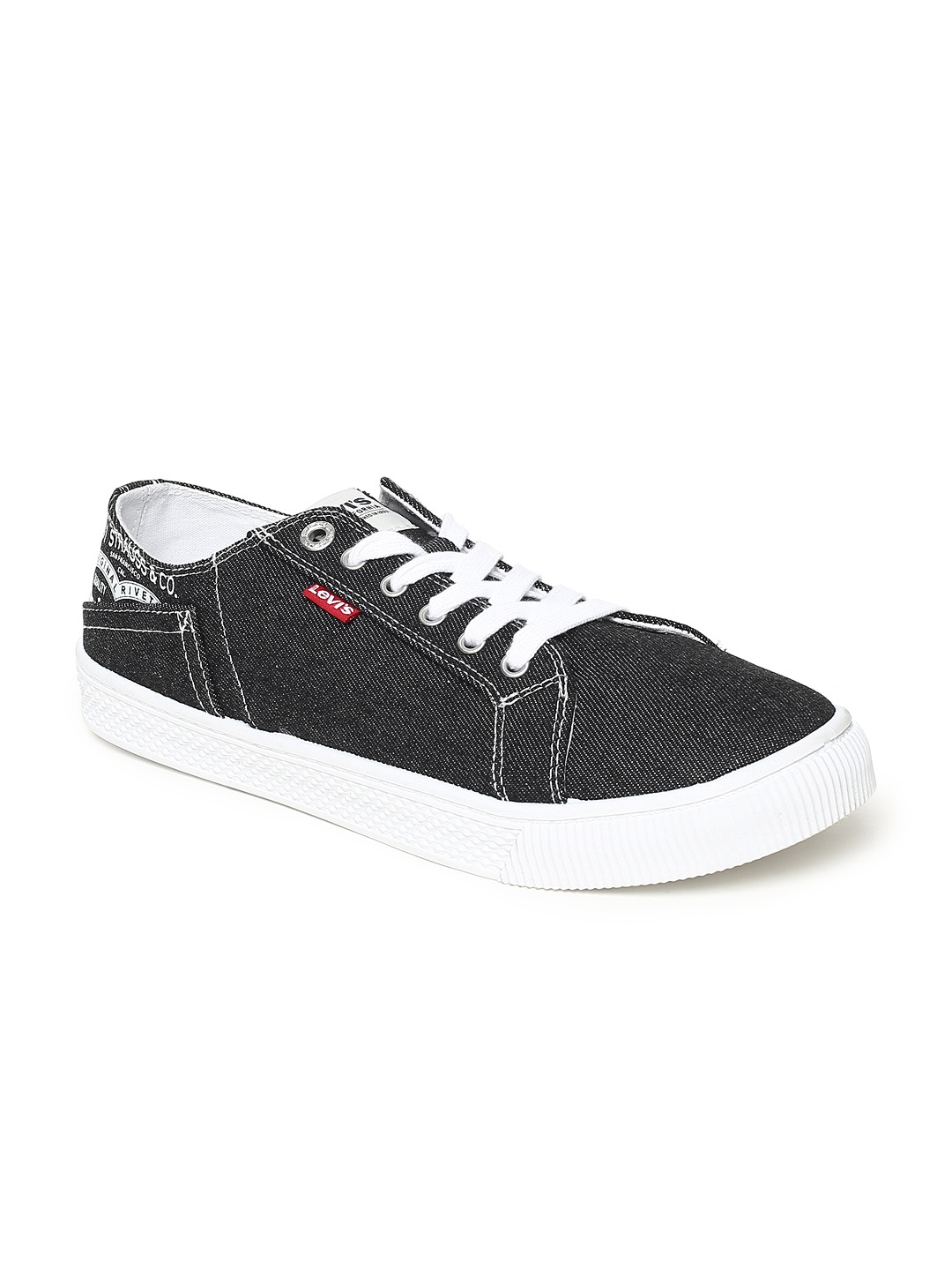 

Levis Men Black Solid Sneakers