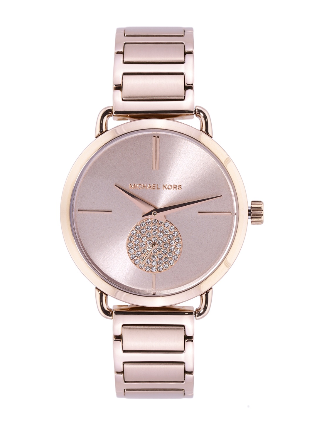 

Michael Kors Women Rose Gold-Toned Dial Portia Analogue Watch MK3640
