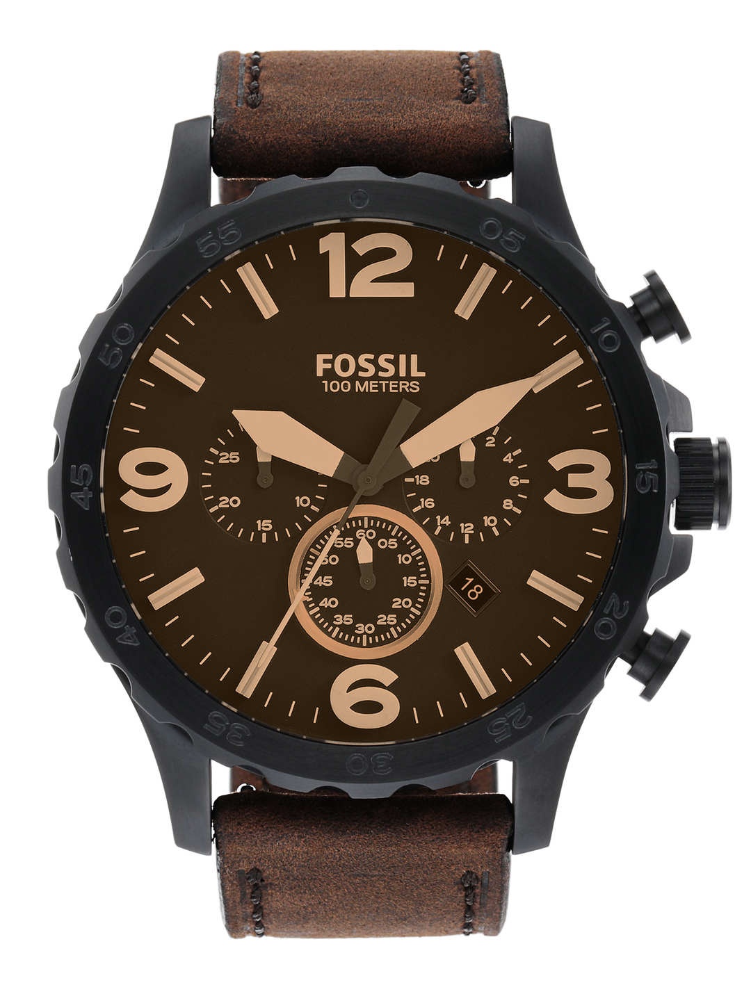 

Fossil Men Brown Nate Analogue Watch JR1487