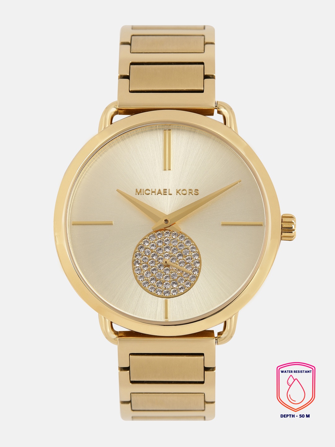 

Michael Kors PORTIA Women Gold Analogue Watch MK3639