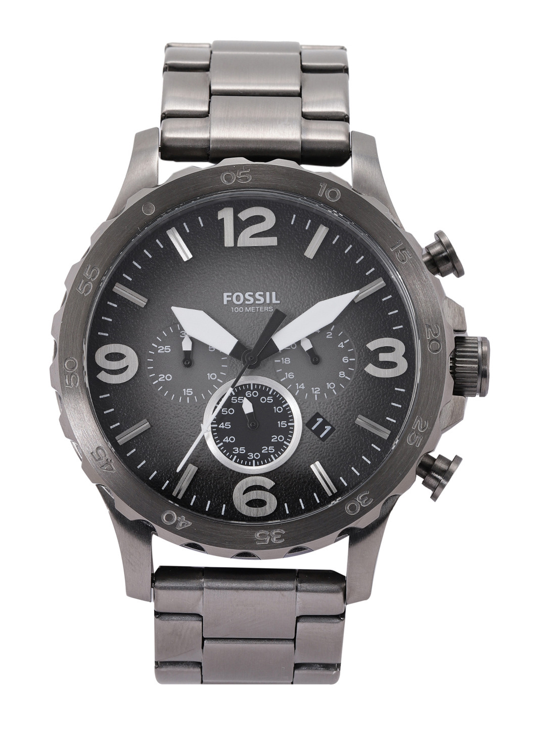 

Fossil Men Grey Bracelet Style Nate Analogue Watch JR1437