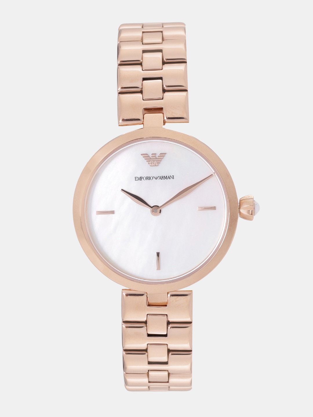

Emporio Armani Women Rose Gold-Toned Analogue Watch AR11196I_SOR, Off white