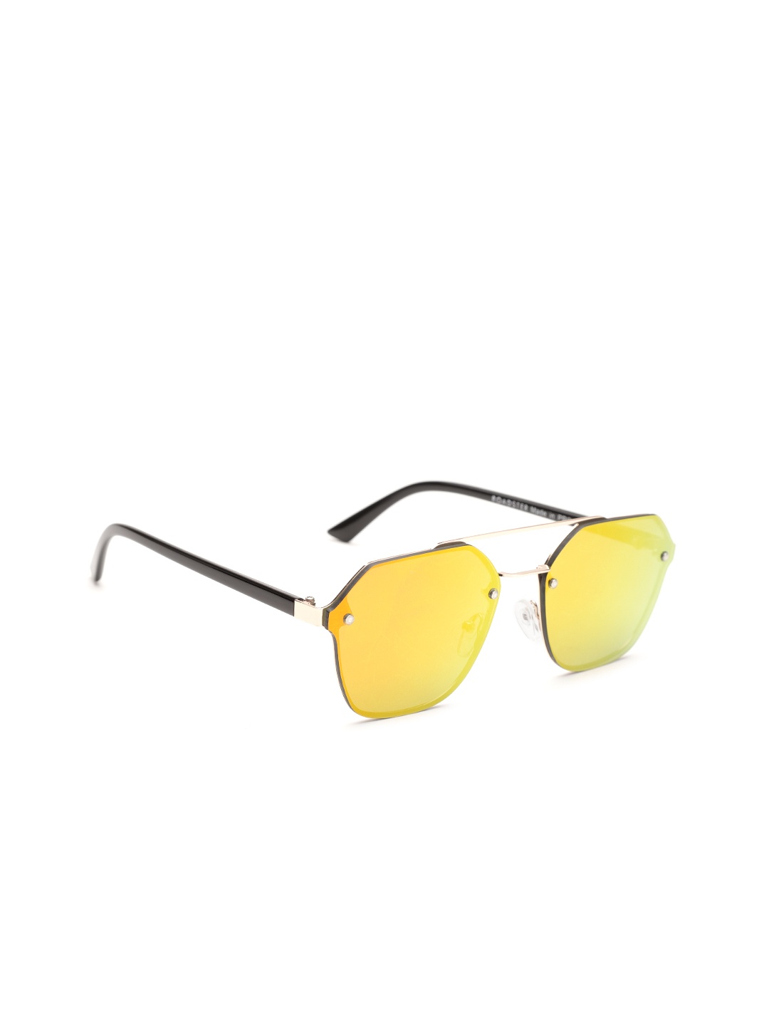 

The Roadster Lifestyle Co Unisex Mirrored Square Sunglasses MFB-PN-PS-T9578, Yellow
