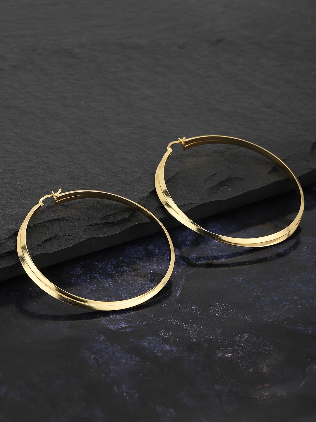 

Carlton London Gold-Plated Circular Hoop Earrings
