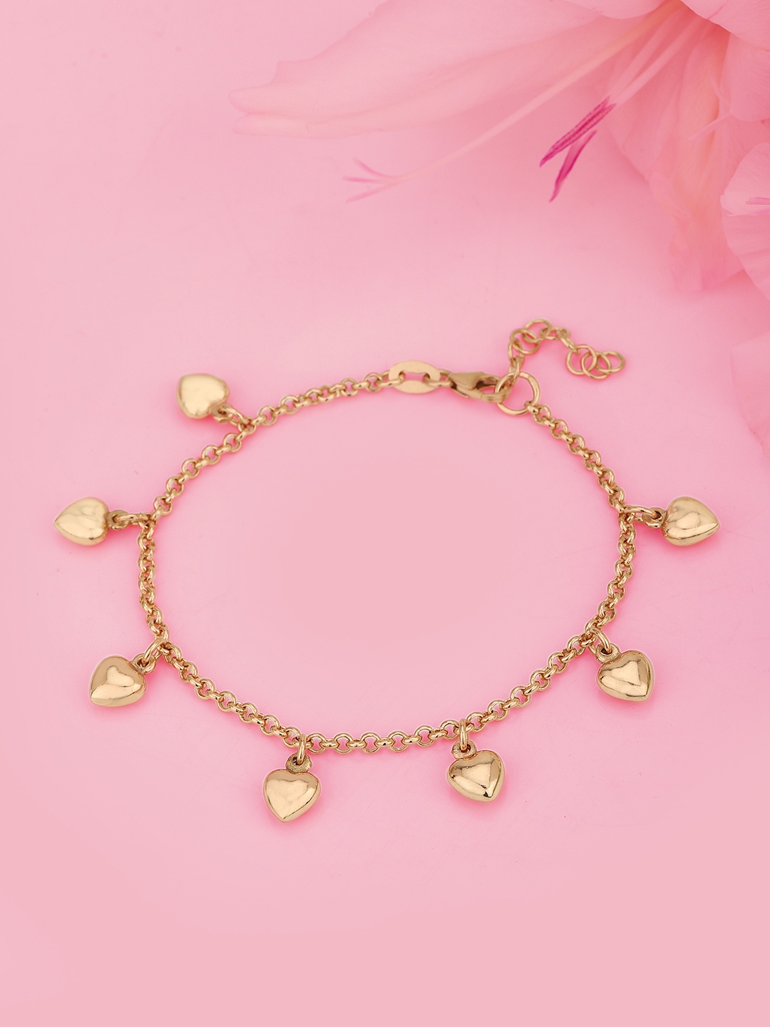 

Carlton London Rose Gold-Plated Charm Bracelet