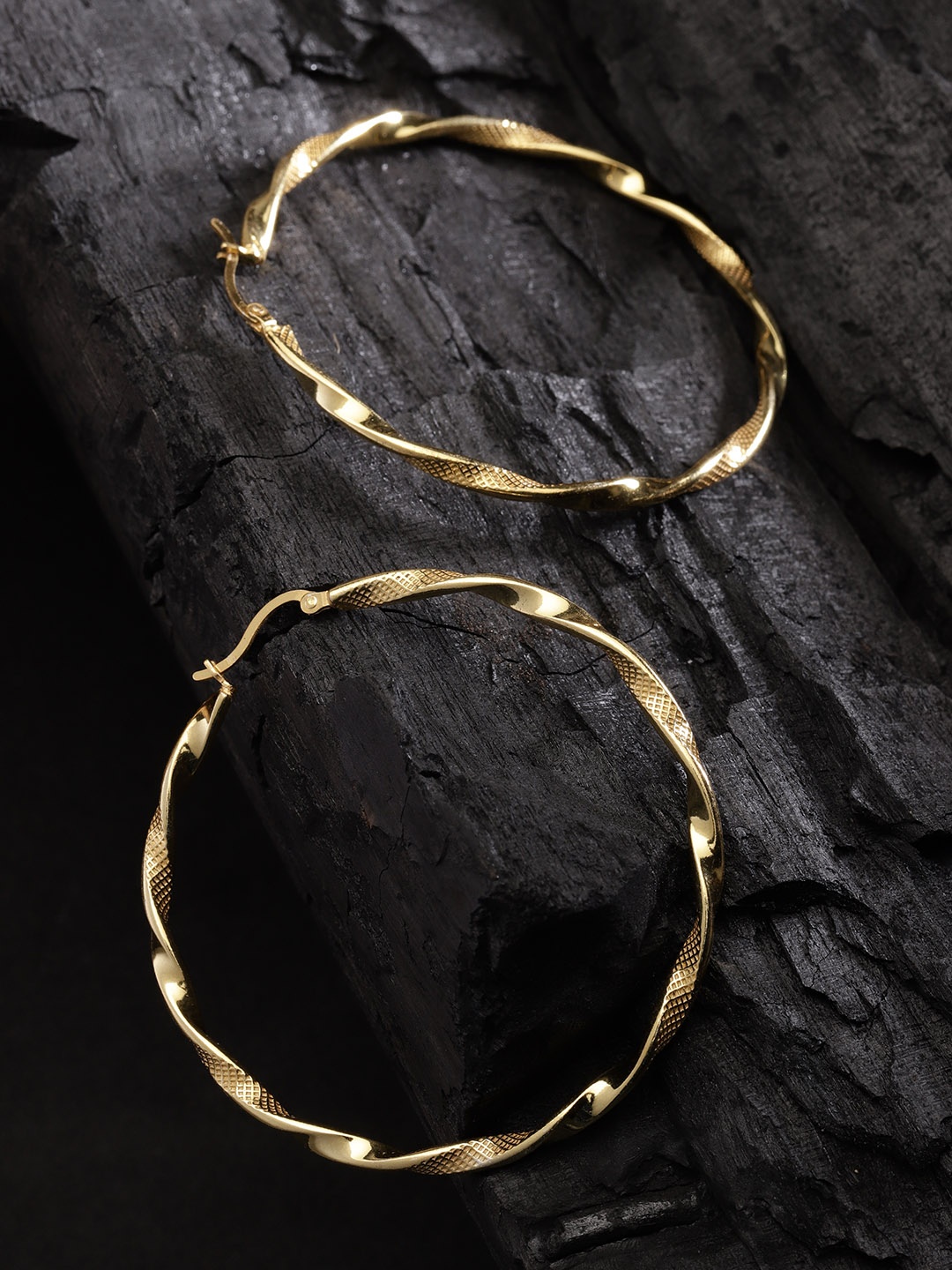 

Carlton London Gold-Plated Circular Hoop Earrings