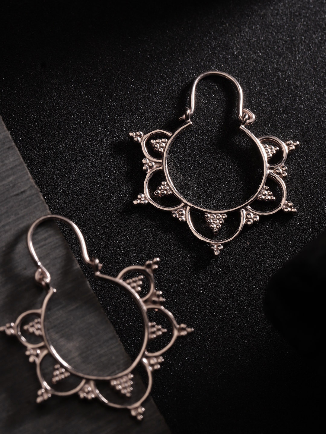 

Carlton London Rose Gold-Plated Contemporary Drop Earrings