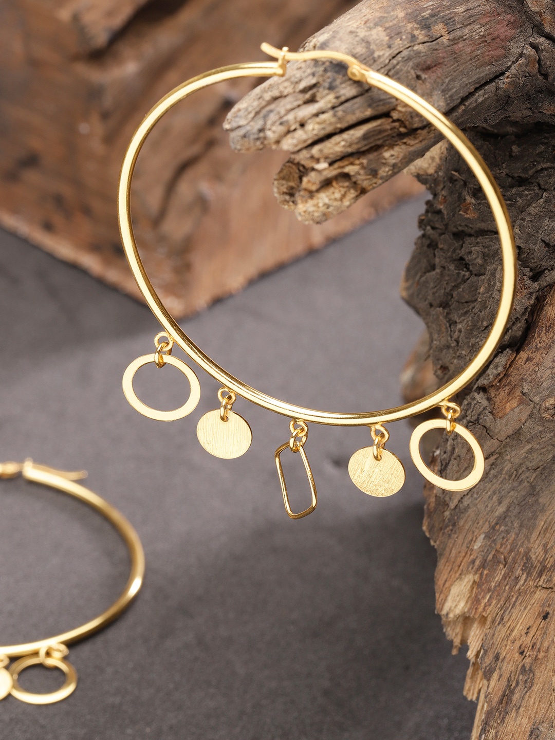 

Carlton London Gold-Plated Circular Hoop Earrings