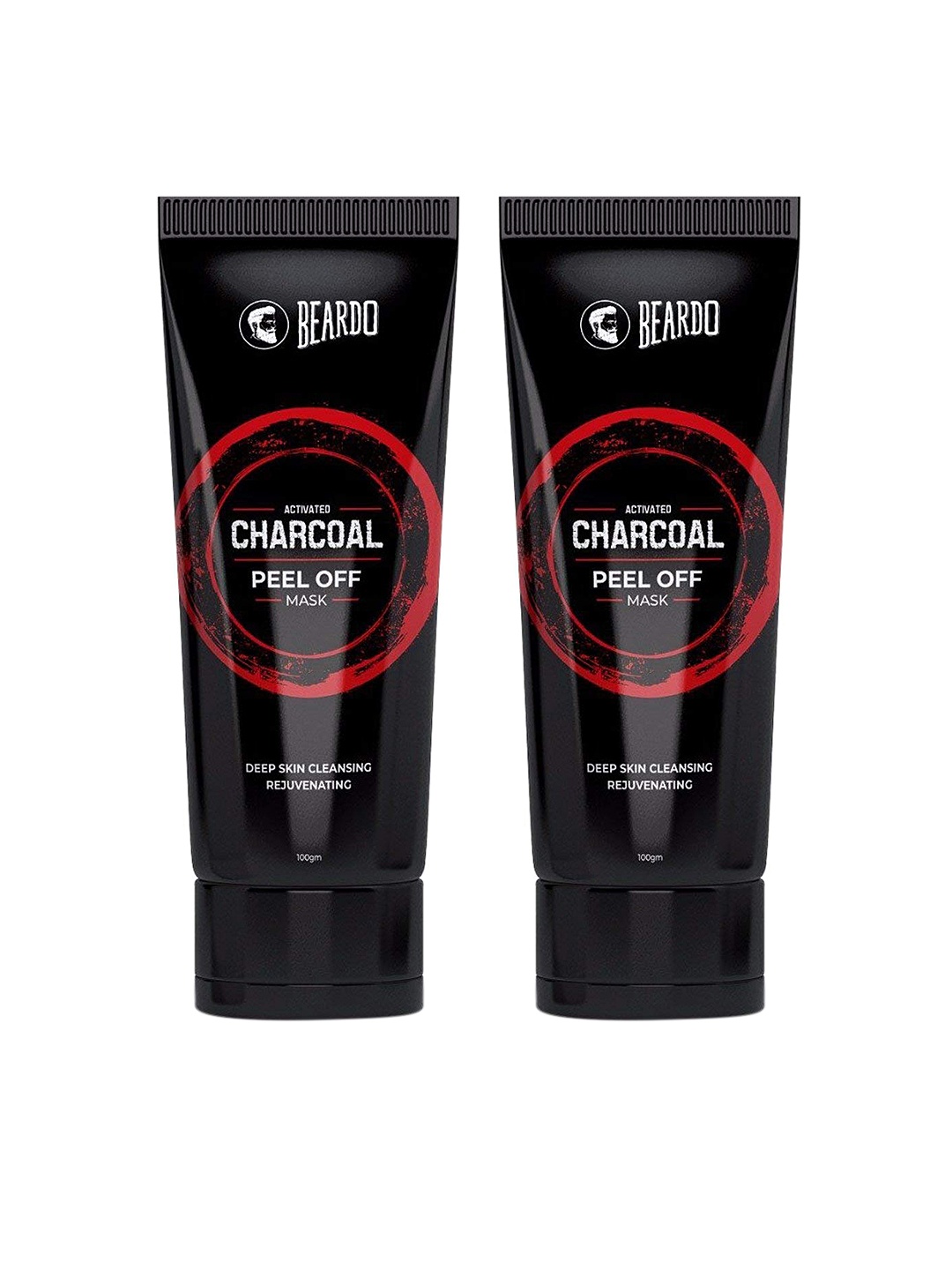 

BEARDO Set Of 2 Activated Charcoal Deep Cleansing Peel Off Mask 100 g, Black