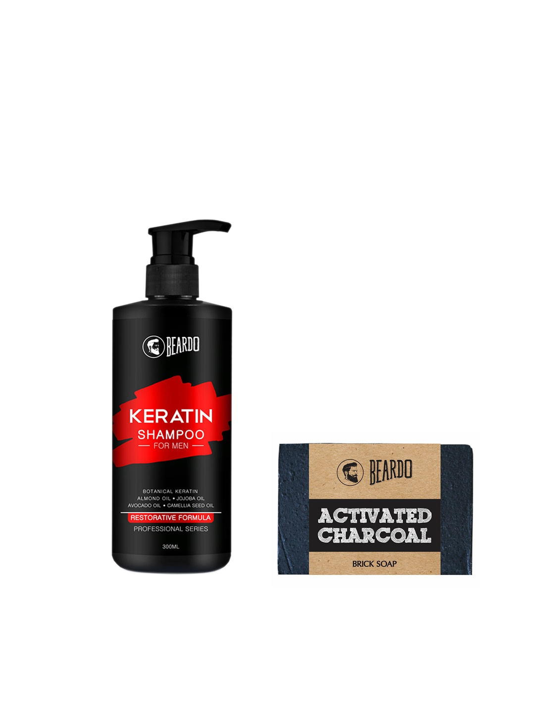 

BEARDO Men Set Of Shampoo & Soap, Black