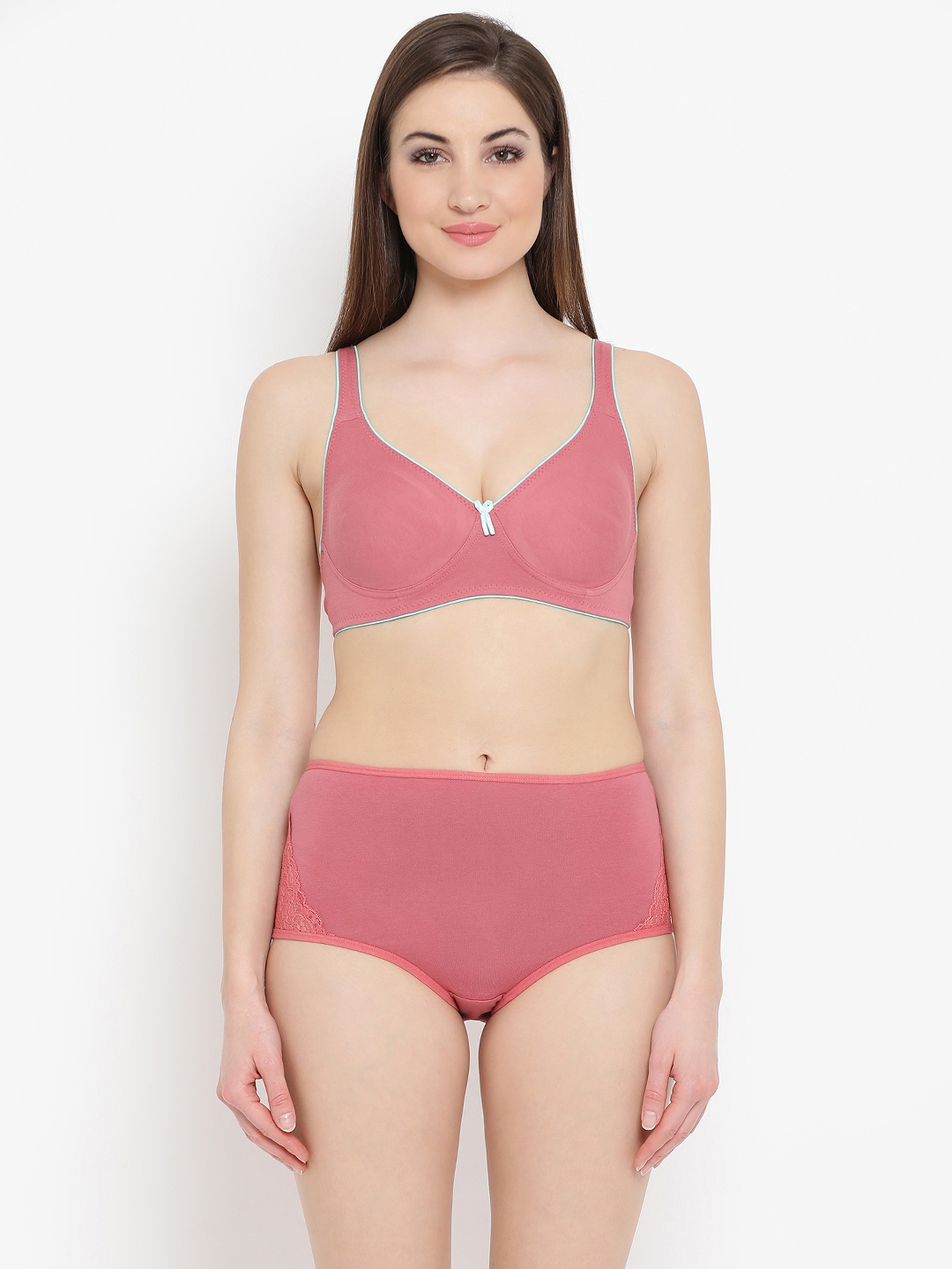 

Clovia Women Pink Lingerie Set COMBBP05240B