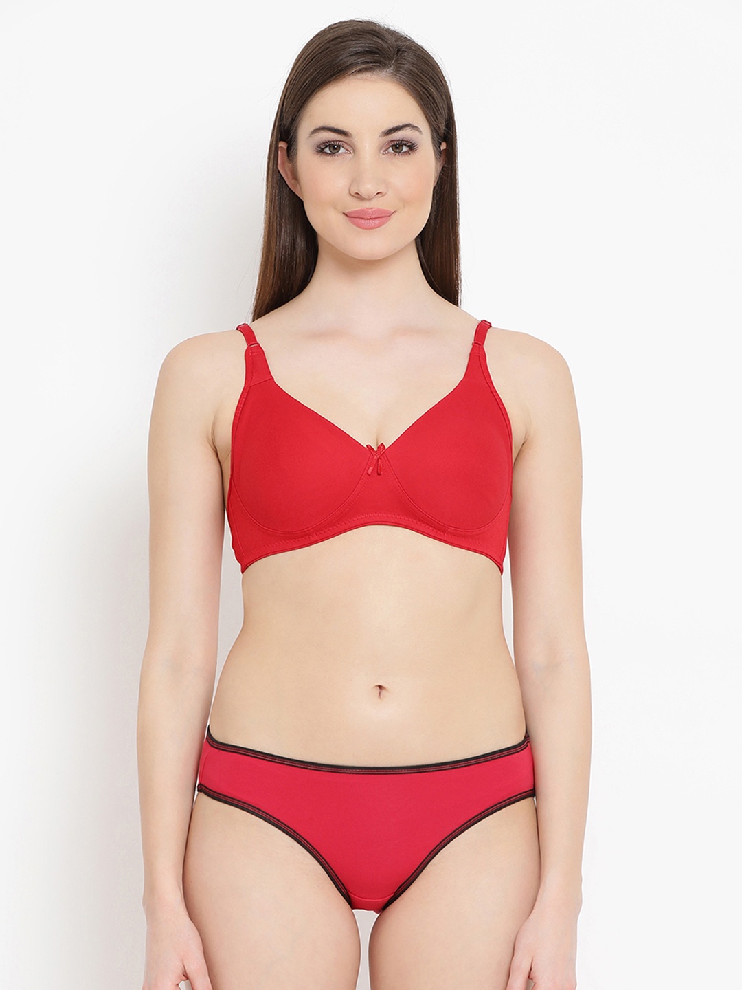 

Clovia Women Red Lingerie Set COMBBP06340B