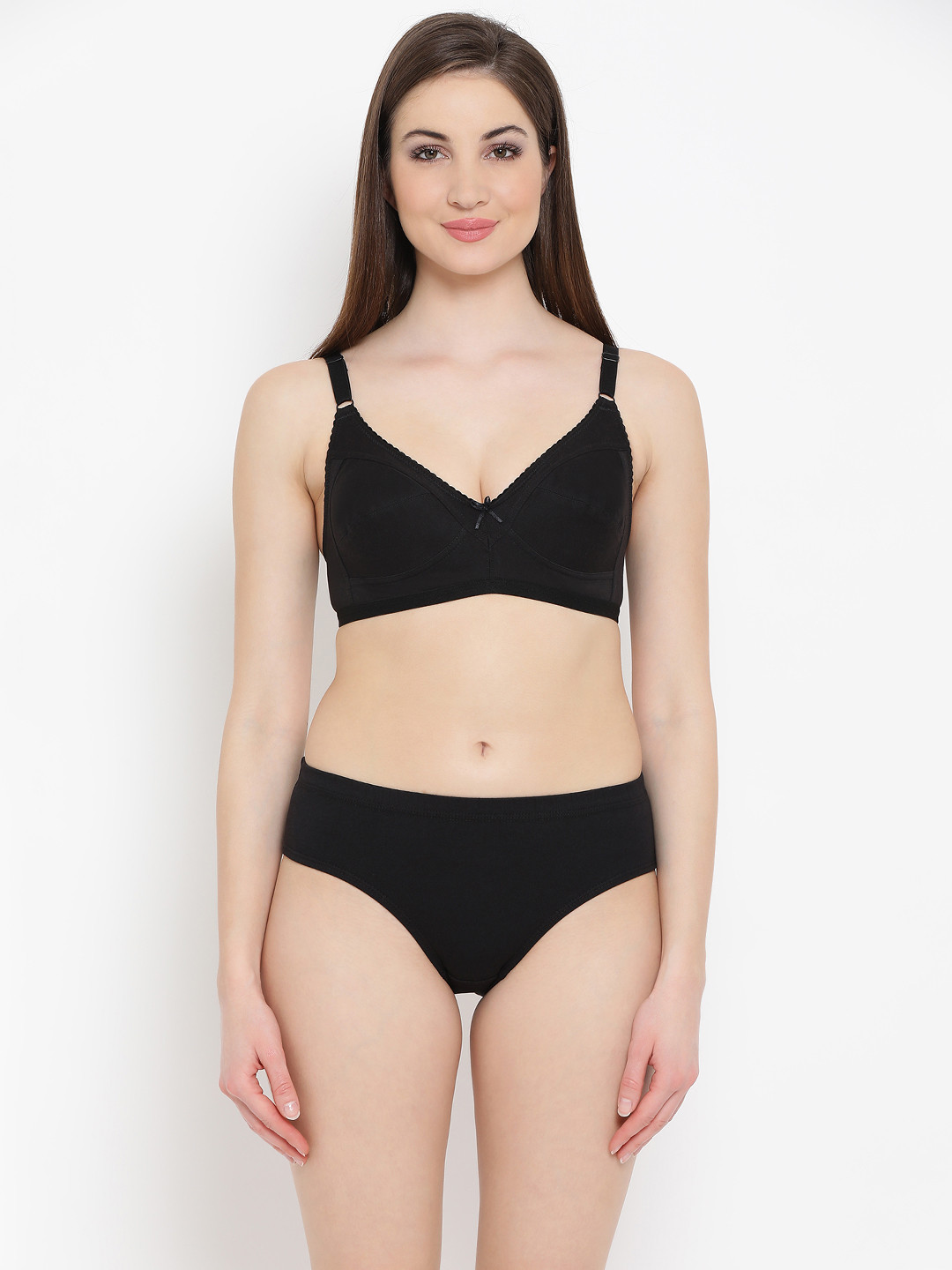 

Clovia Women Black Lingerie Set COMBBP04740B