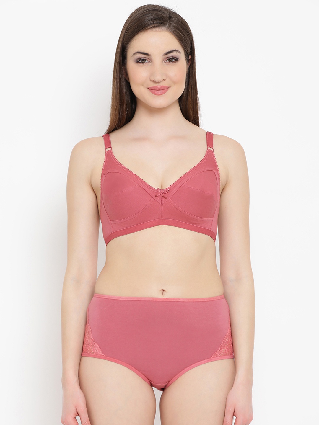 

Clovia Women Pink Lingerie Set COMBBP07640B