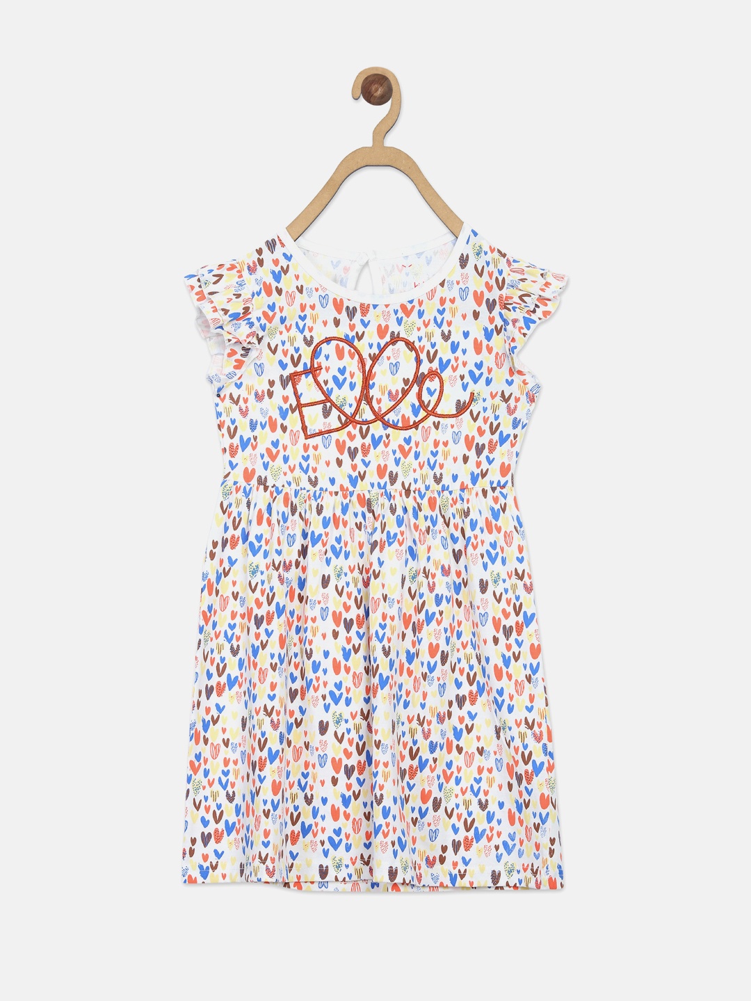 

ELLE Girls Multicoloured Printed A-Line Dress, Multi
