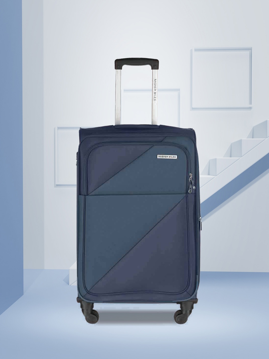 

Nasher Miles Unisex Blue Solid Medium Trolley Bag
