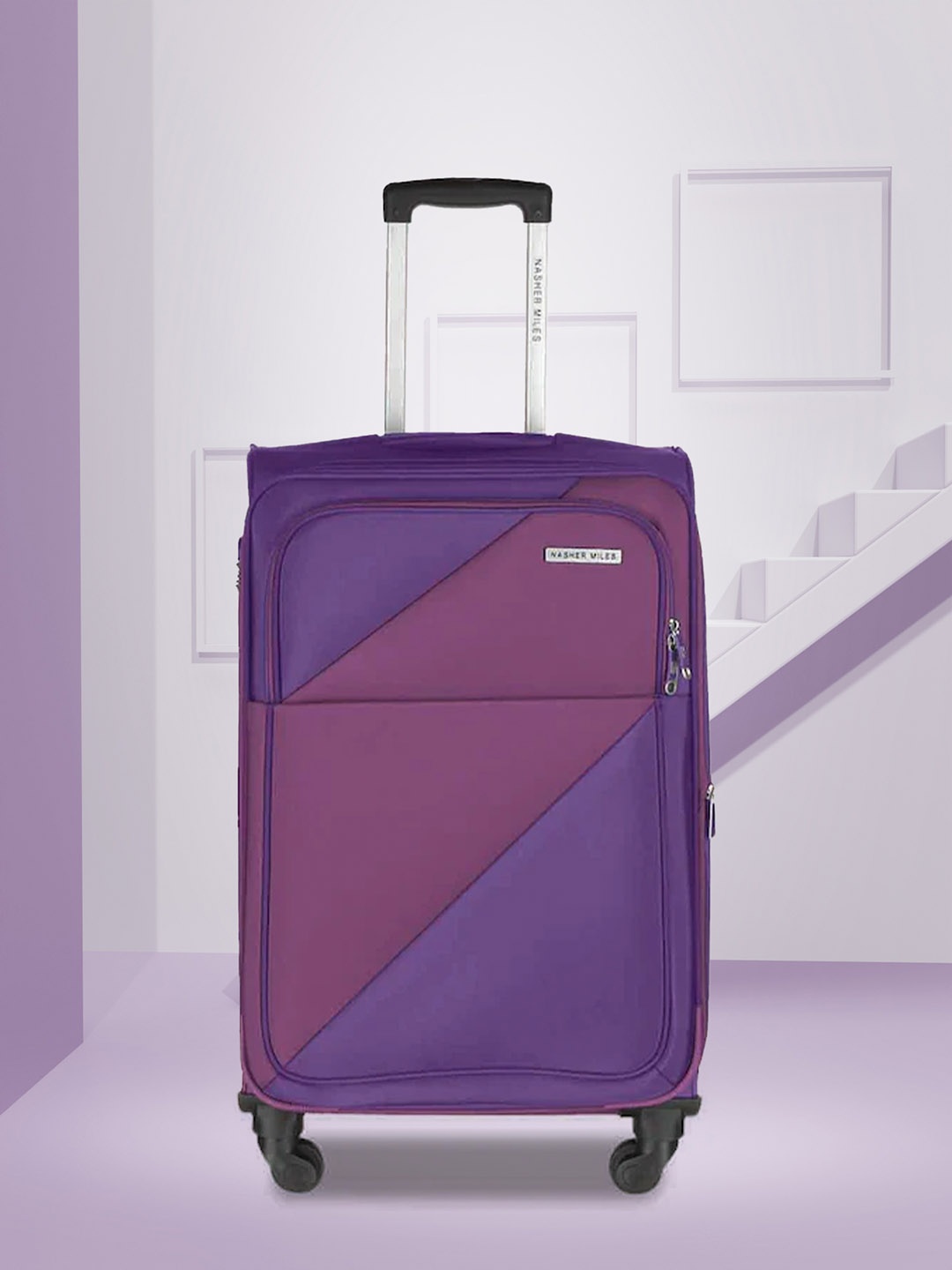 

Nasher Miles Texas Solid Large Trolley Bag, Purple