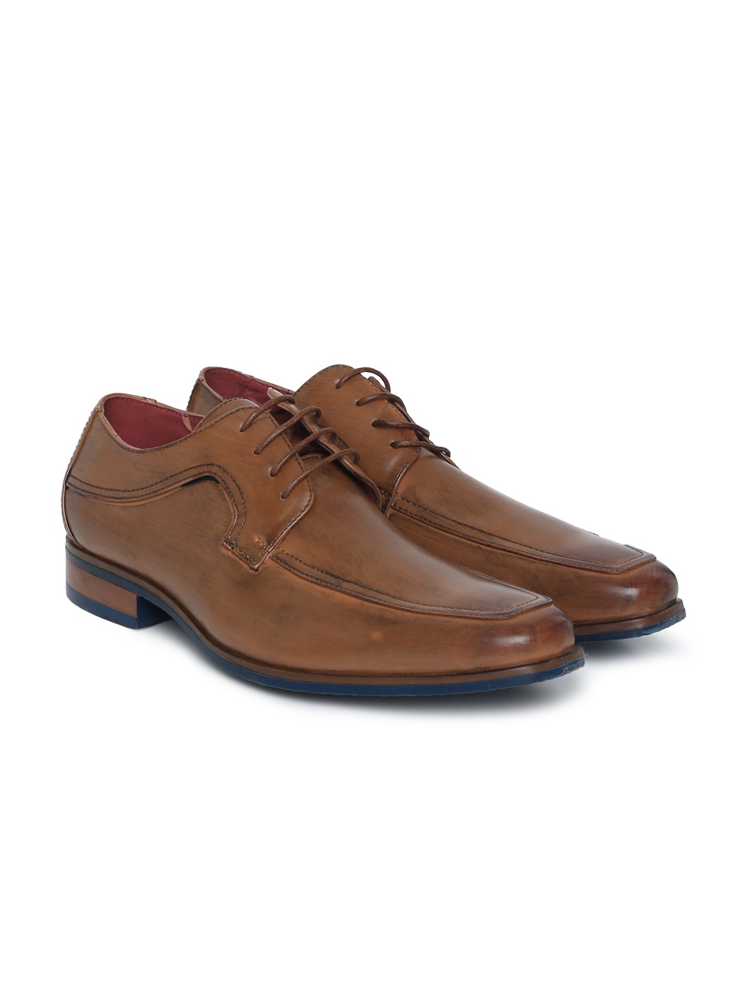 

Carlton London Men Tan Brown Solid Derbys