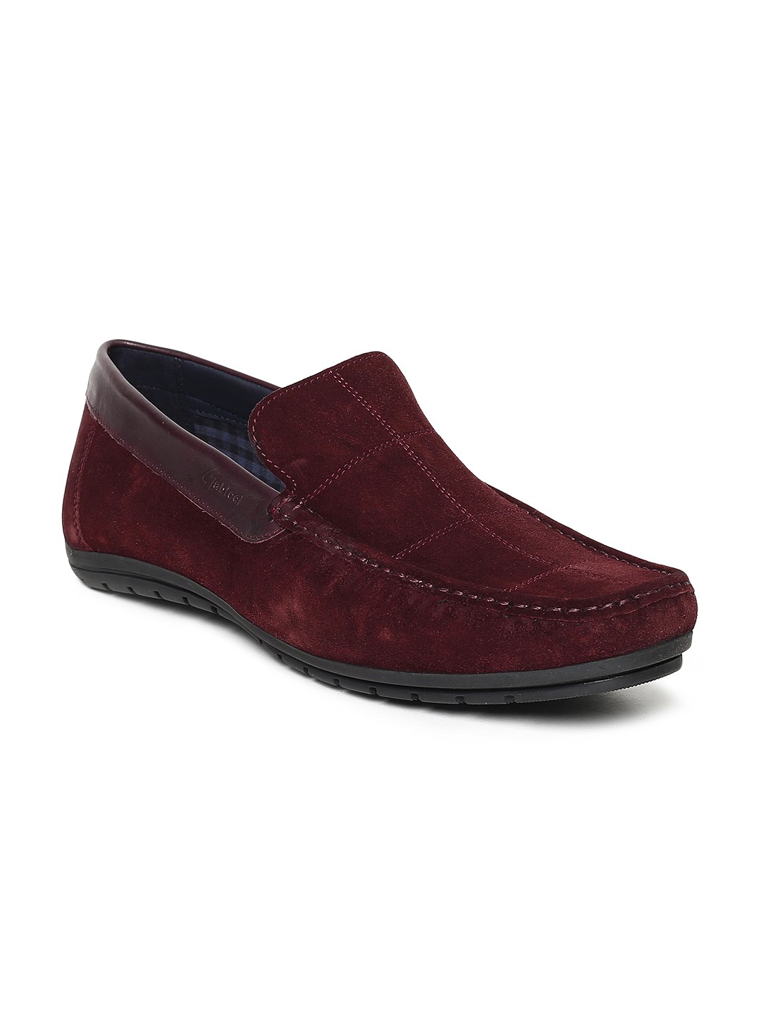 

GABICCI Men Burgundy Suede Loafers