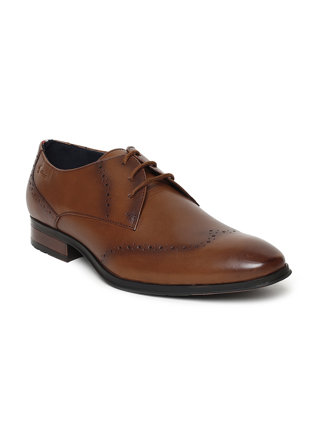 

GABICCI Men Tan Brown Formal Leather Brogues