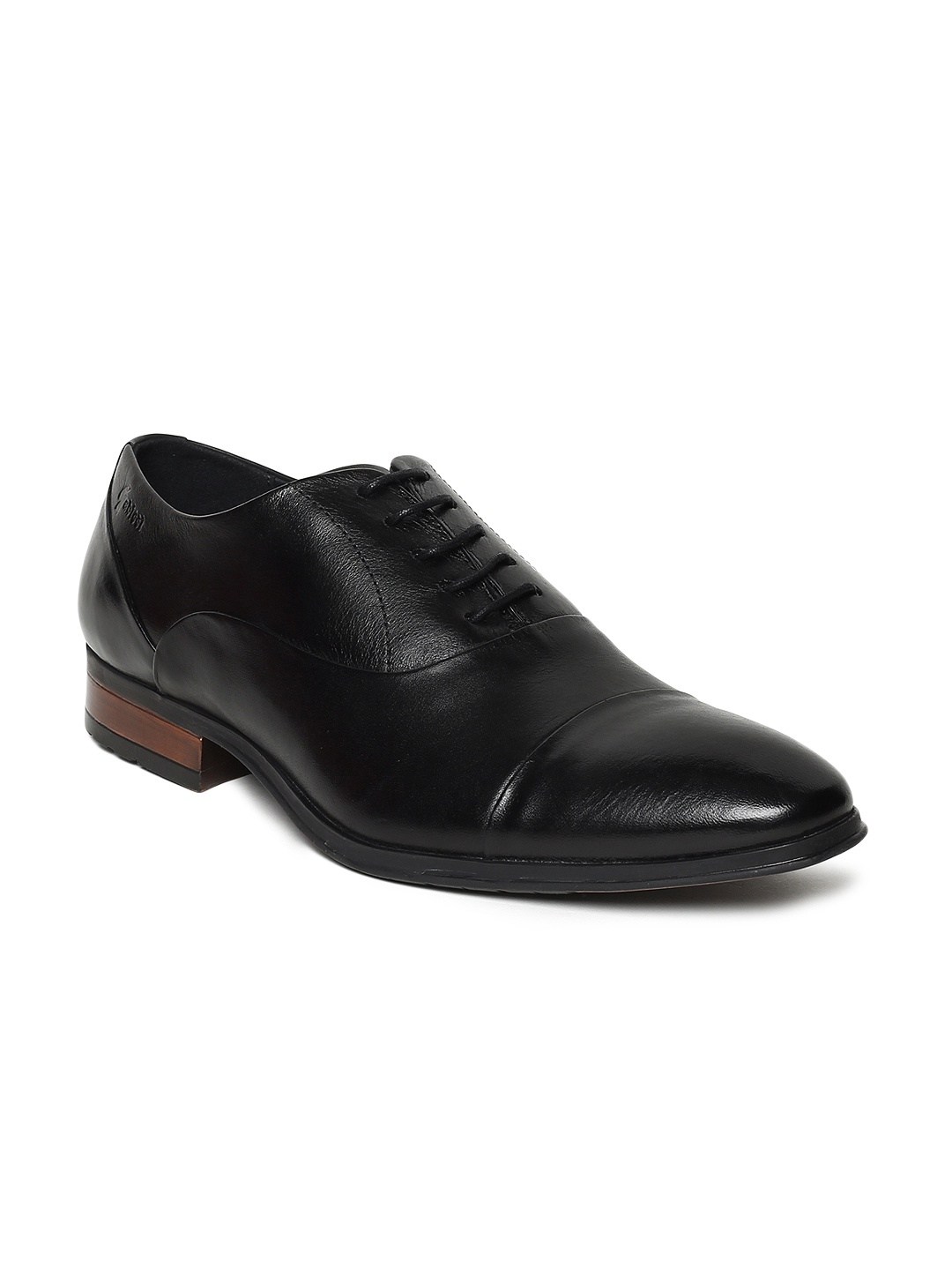 

GABICCI Men Black Leather Formal Oxfords
