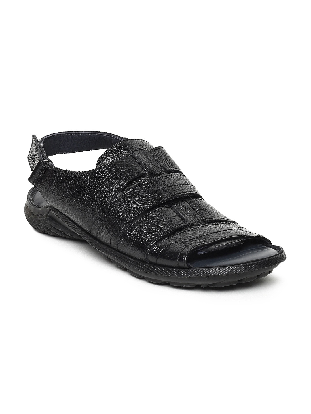 

GABICCI Men Black Leather Sandals