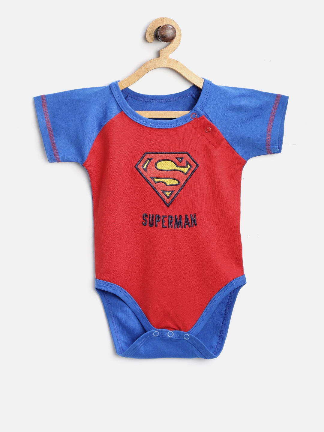 

Moms Love Boys Red & Blue Solid Bodysuit
