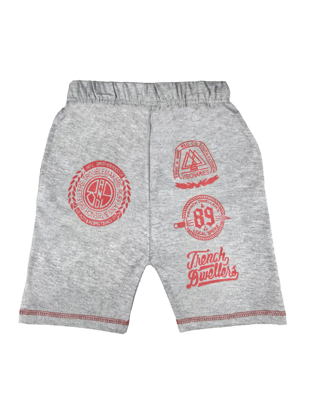 

SWEET ANGEL Unisex Grey Printed Regular Fit Regular Shorts
