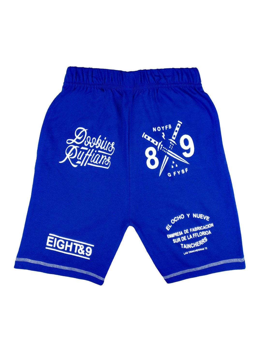 

SWEET ANGEL Unisex Blue Printed Regular Fit Regular Shorts