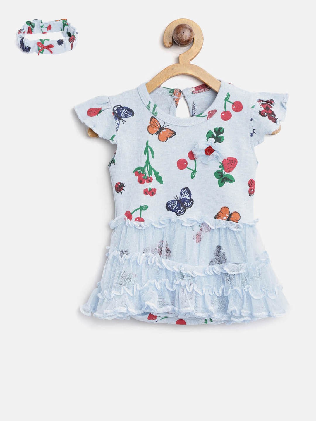 

Moms Love Girls Blue & Red Printed Bodysuit