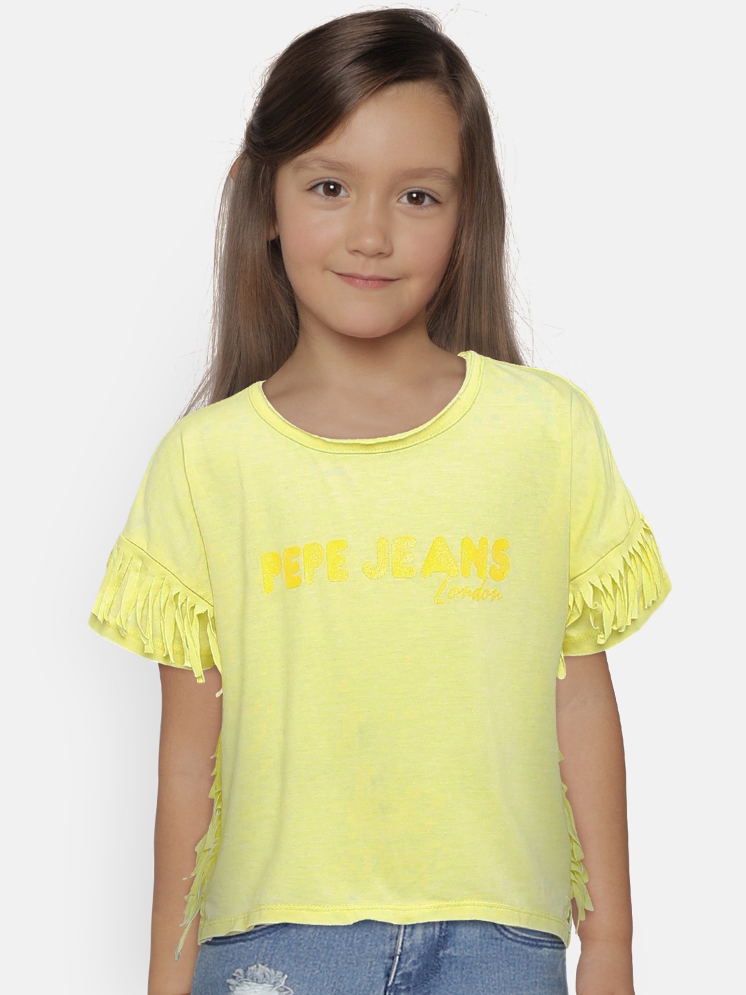 

Pepe Jeans Girls Yellow Printed Top