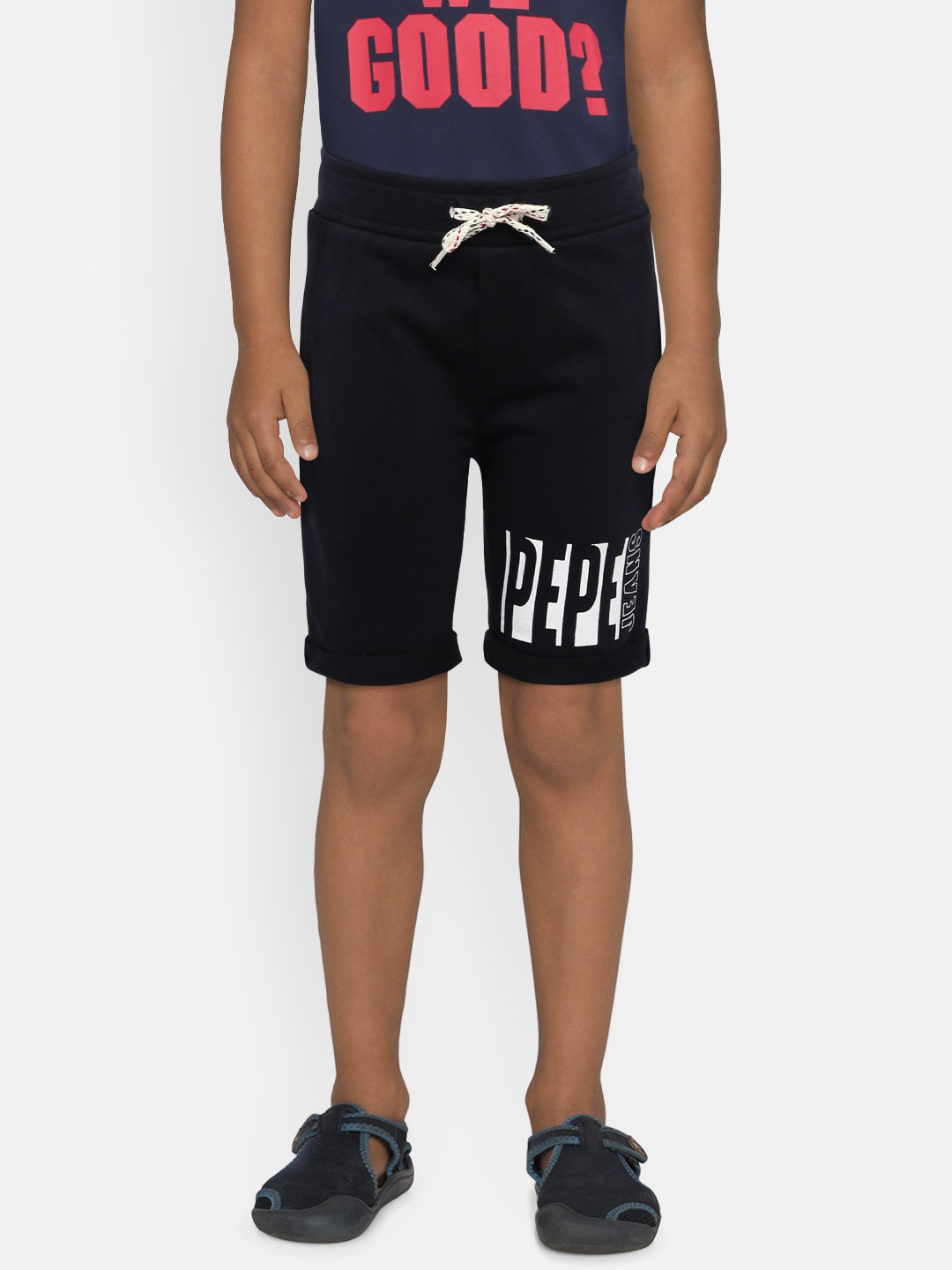 

Pepe Jeans Boys Navy Blue Solid Regular Shorts