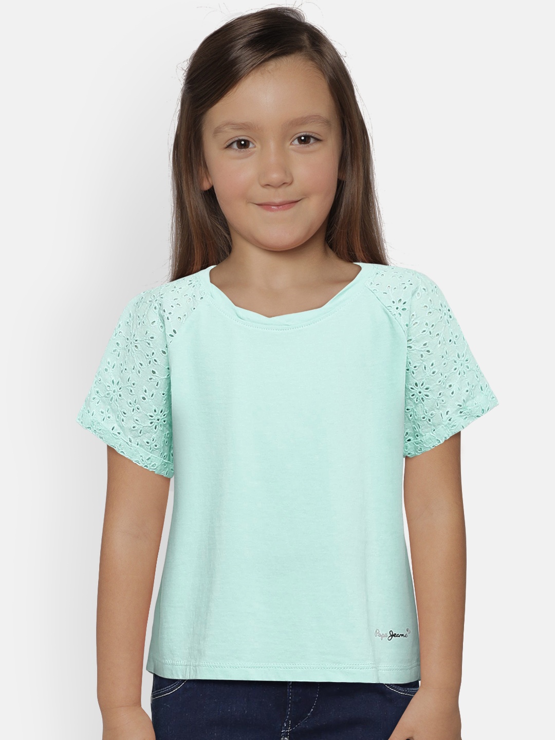 

Pepe Jeans Girls Sea Green Solid Top