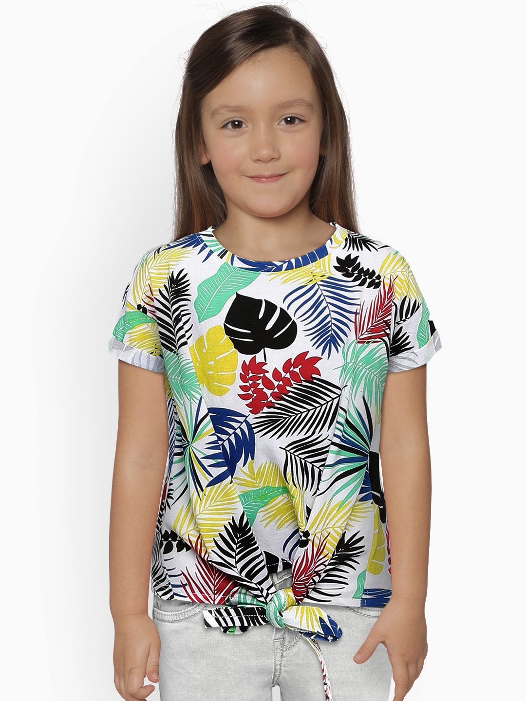 

Pepe Jeans Girls Multi-Coloured KIRA IP Printed Round Neck Pure Cotton T-shirt