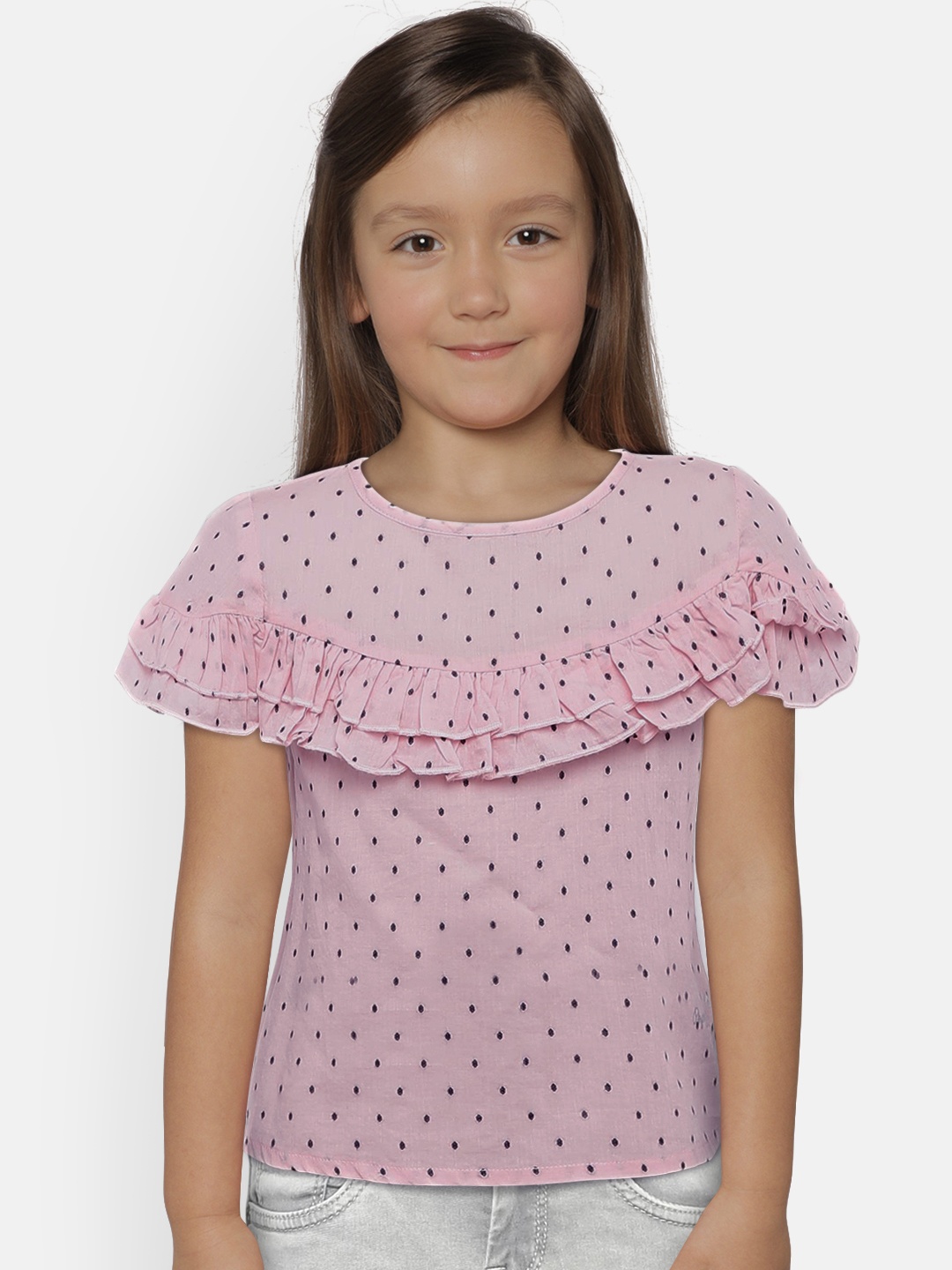 

Pepe Jeans Girls Pink Printed Pure Cotton Top