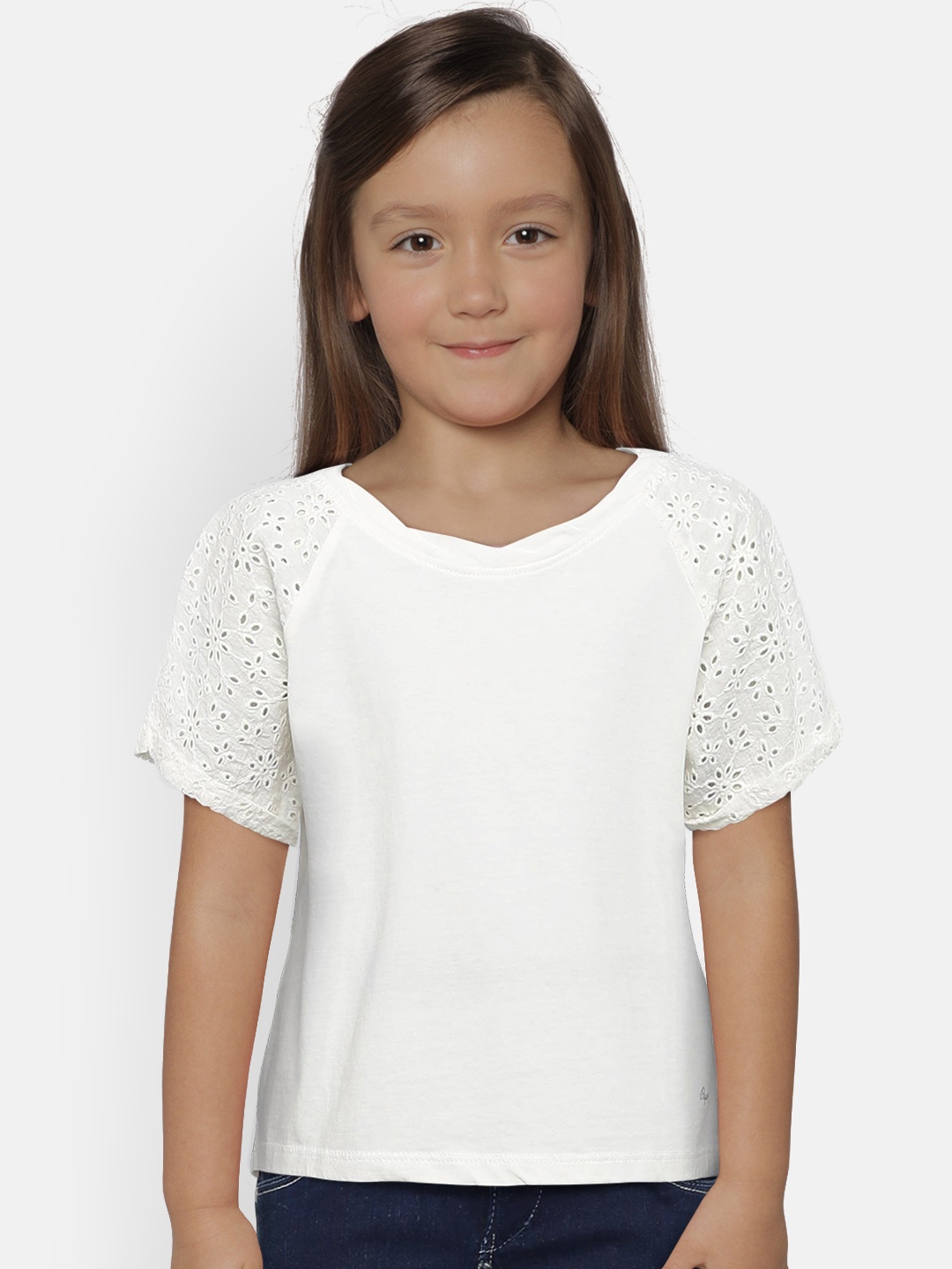 

Pepe Jeans Girls White Solid Top